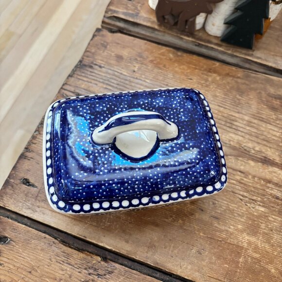 Boleslawiec Polish Pottery Butter Dish Container - Picture 2 of 6